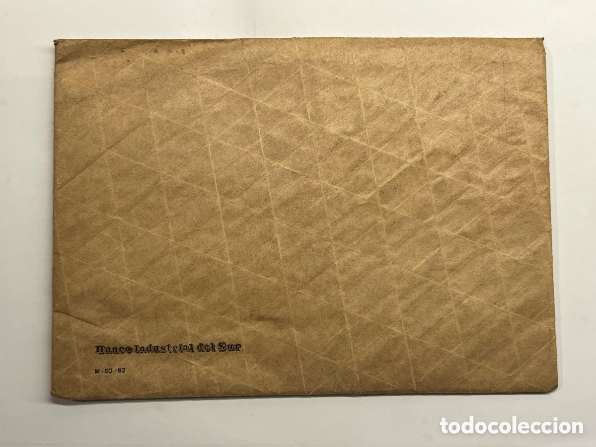Paper Collecting Others: BANCO INDUSTRIAL DEL SUR.. Sobre sin circulaci&oacute;n (h.1960?) Medidas: 16 x 22 cm.,