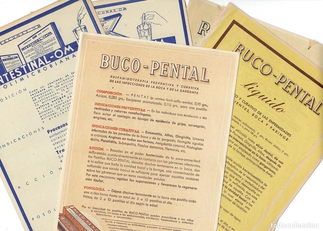 Altri oggetti di carta: Sociedad General de Farmacia &middot; Esplugas - 5 Hojas publicitarias antiguas de Farmacia