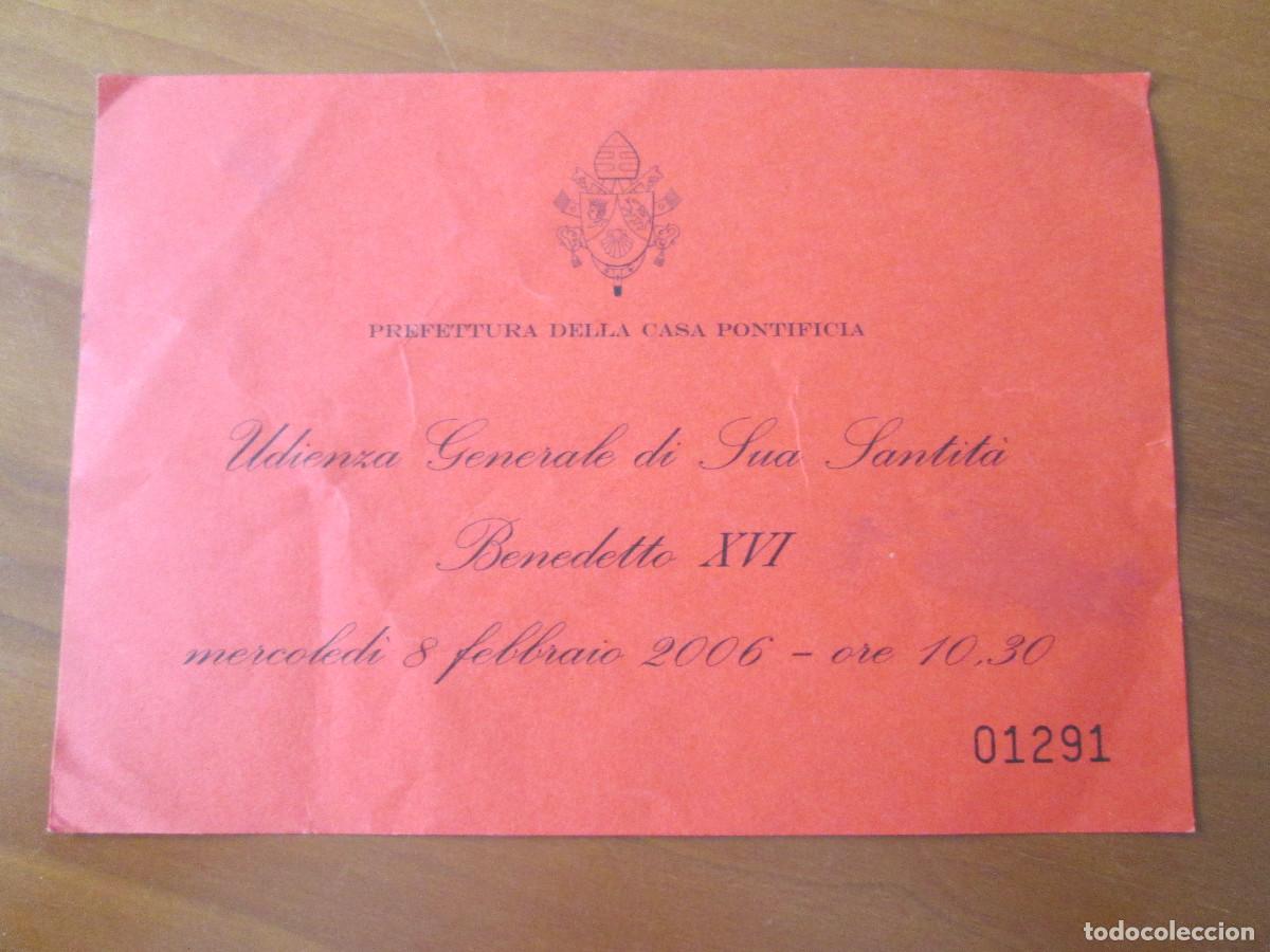 Otros art&iacute;culos de coleccionismo en papel: TARJETA AUDIENCIA GENERAL DE SU SANTIDAD BENEDICTOR XVI - 2006