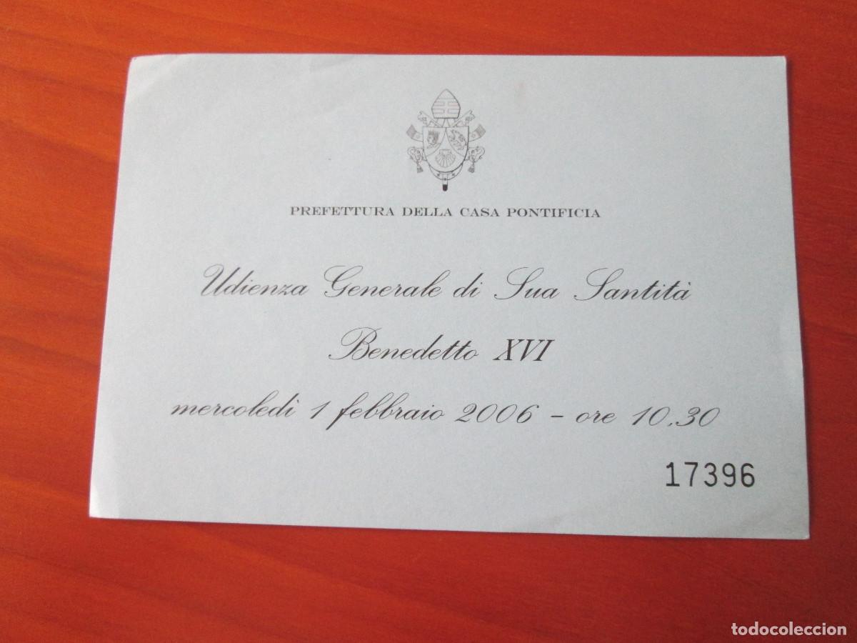 Otros art&iacute;culos de coleccionismo en papel: TARJETA AUDIENCIA GENERAL DE SU SANTIDAD BENEDICTOR XVI - 2006