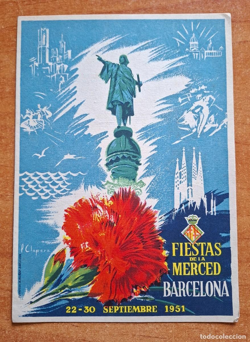 Otros art&iacute;culos de coleccionismo en papel: 1951 FOLLETO INVITACI&Oacute;N - FIESTA DE LA MERCED - BARCELONA