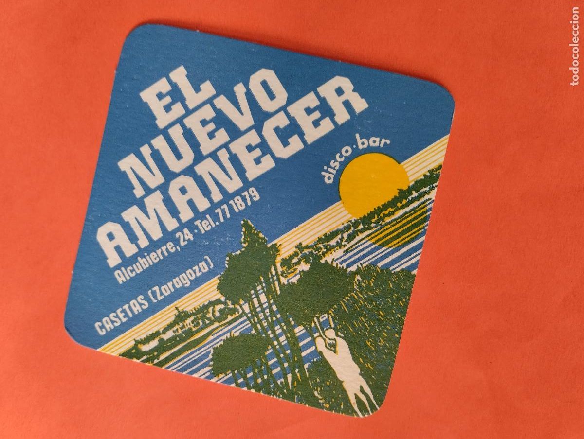 Altri oggetti di carta: KOO - POSAVASOS DISCO BAR EL NUEVO AMANECER. CASETAS ZARAGOZA.
