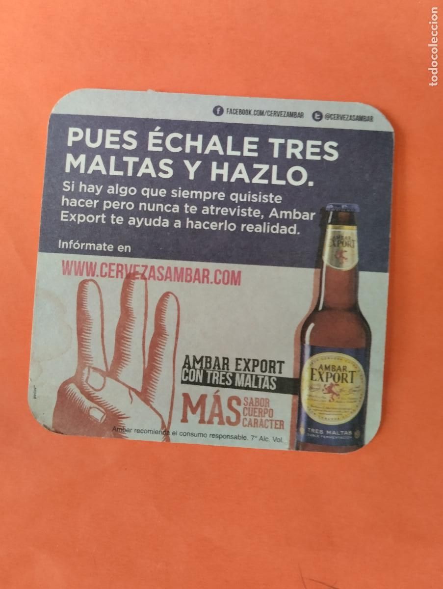 Outros artigos de papel: KOO - POSAVASOS CERVEZA AMBAR EXPORT