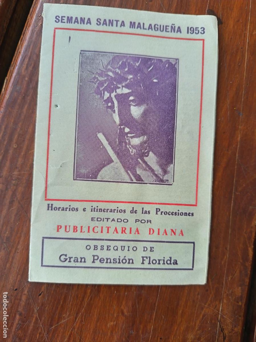 Altri oggetti di carta: DESPLEGABLE SEMANA SANTA MALAGA. 1953. VER FOTOS.