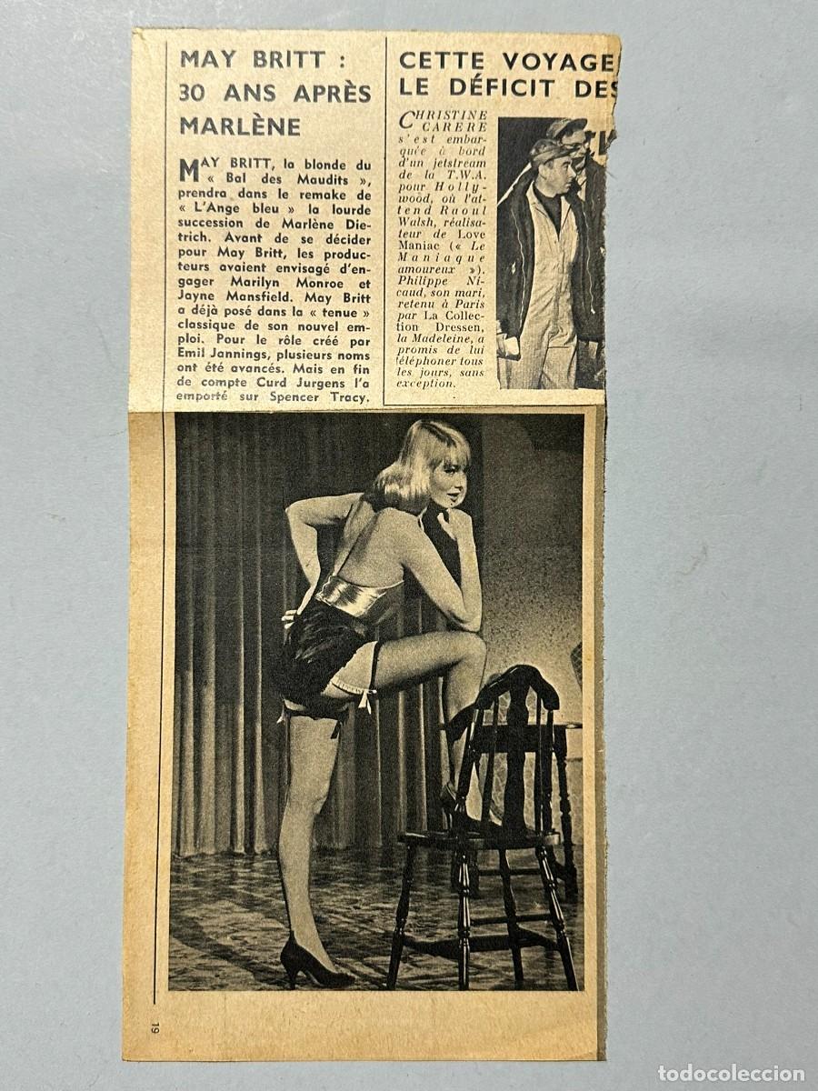 Otros art&iacute;culos de coleccionismo en papel: Recorte de prensa May Britt