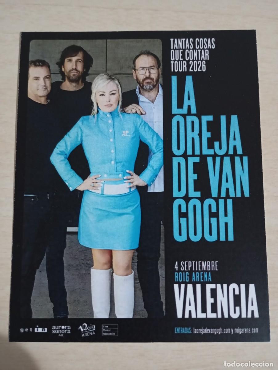 Otros art&iacute;culos de coleccionismo en papel: Flyer promocional La Oreja de van Gogh Valencia 2026