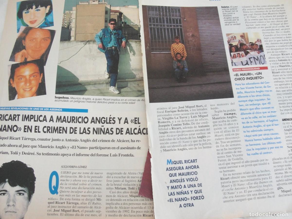 Otros art&iacute;culos de coleccionismo en papel: reportaje revista tiempo 24 octubre 1994 - ALCACER ALCASSER - RICART IMPLICA A MAURICIO ANGLES