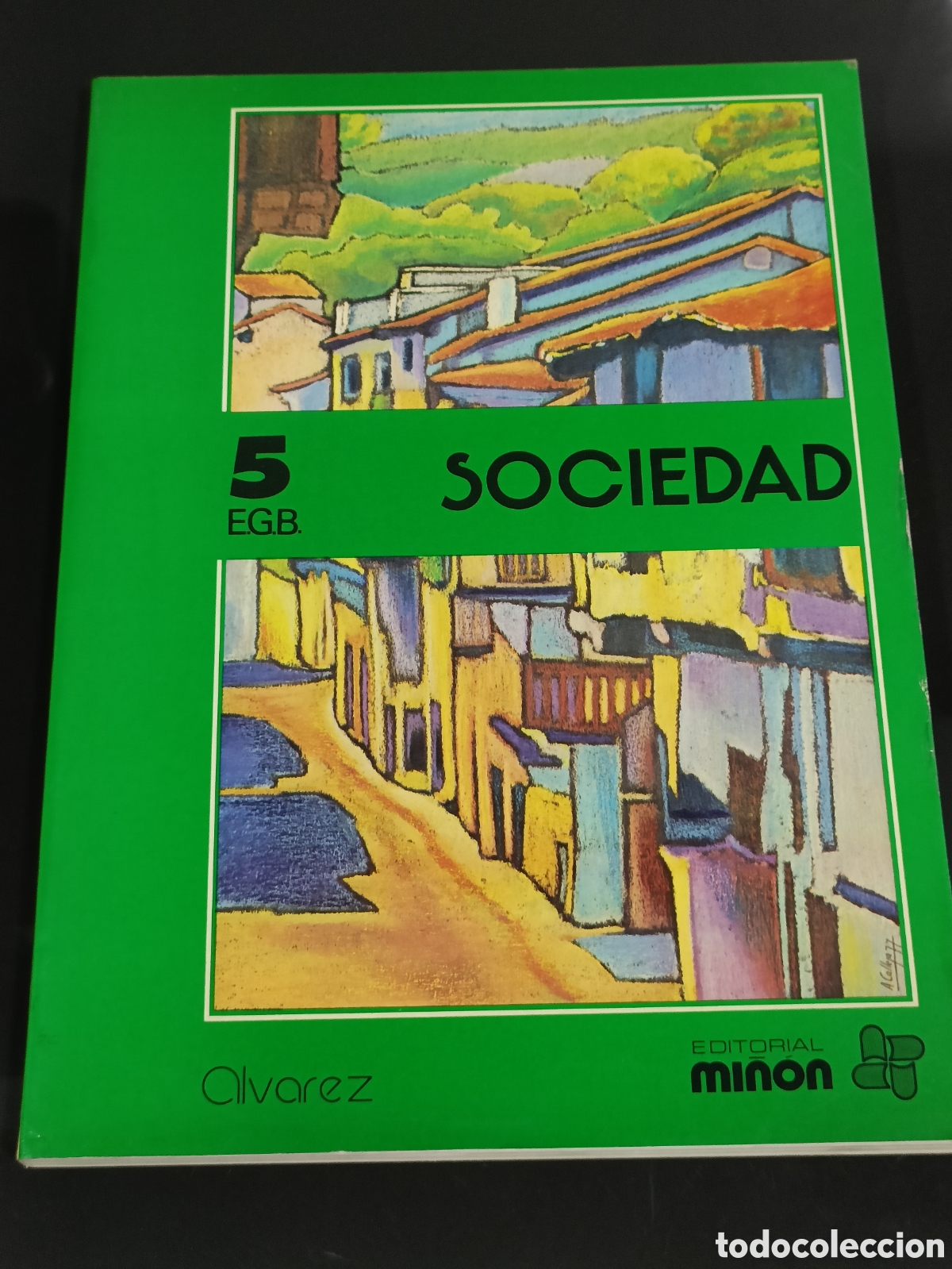 Otros art&iacute;culos de coleccionismo en papel: Libro de texto escolar Sociedad 5&ordm; E.G.B. de la colecci&oacute;n &Aacute;lvarez, Editorial Mi&ntilde;&oacute;n