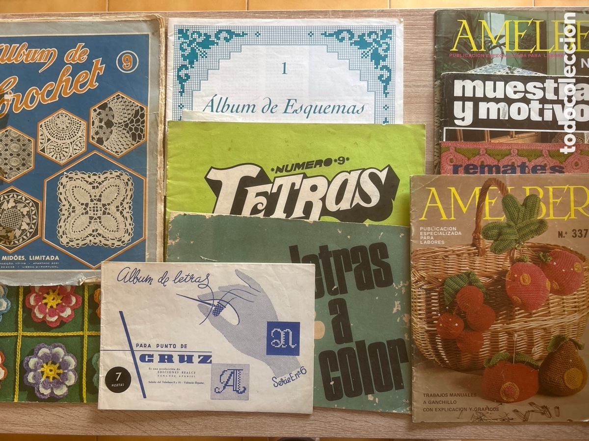 Otros art&iacute;culos de coleccionismo en papel: Lote revistas y &aacute;lbumes de crochet bordados ect