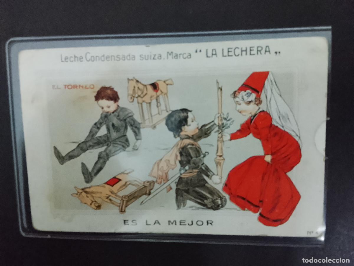Otros art&iacute;culos de coleccionismo en papel: Tarjeta de publicidad de leche condensada La lechera