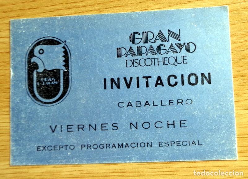 Otros art&iacute;culos de coleccionismo en papel: TARJETA INVITACI&Oacute;N CABALLERO - DISCOTECA GRAN PAPAGAYO - ZARAGOZA - A&Ntilde;OS 80 - DISCO PUB BARES BAR