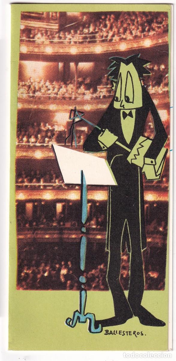 Altri oggetti di carta: FELICITACI&Oacute;N MUSICA ILUSTRADA POR BALLESTEROS. FHER ESCRITA EN EL A&Ntilde;O 1958