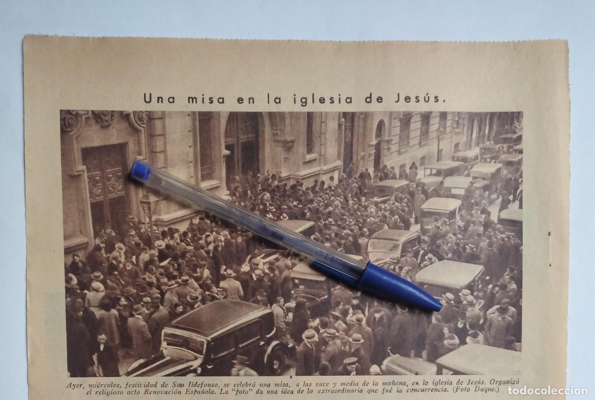 Otros art&iacute;culos de coleccionismo en papel: MADRID IGLESIA DE JES&Uacute;S MEDINACELI ACTO RELIGIOSO RENOVACI&Oacute;N ESPA&Ntilde;OLA FESTIVIDAD SAN ILDEFONSO 1935