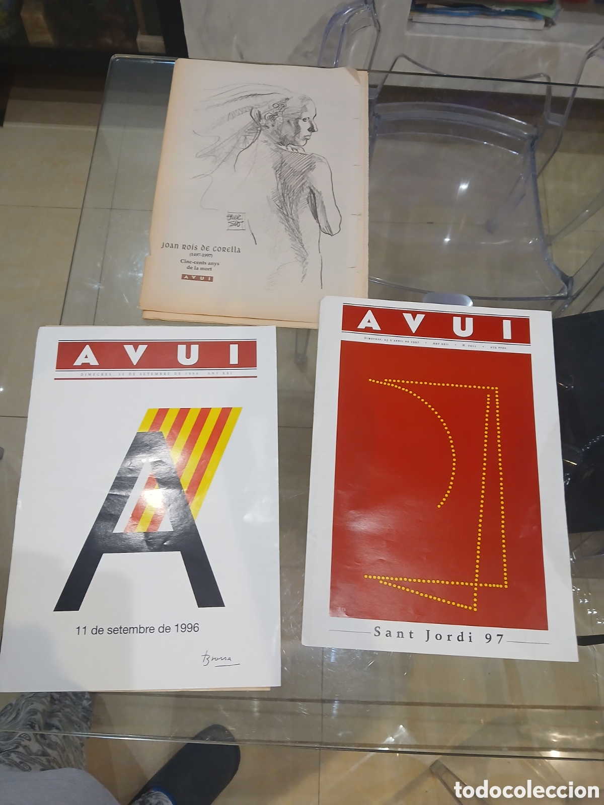 Otros art&iacute;culos de coleccionismo en papel: Lote 3 Avui un es brossa