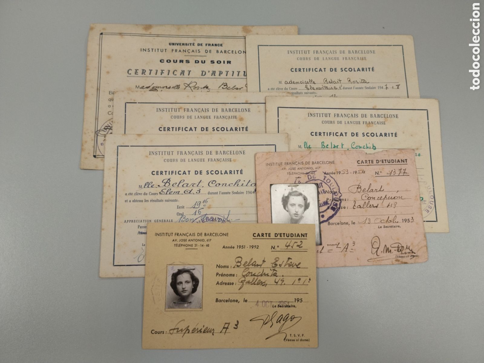 Sammelleidenschaft Andere Papierartikel: Lote de carnets a&ntilde;os 40 instituto franc&eacute;s de barcelona.liceo franc&eacute;s.escolar.escuela.colegio.profeso