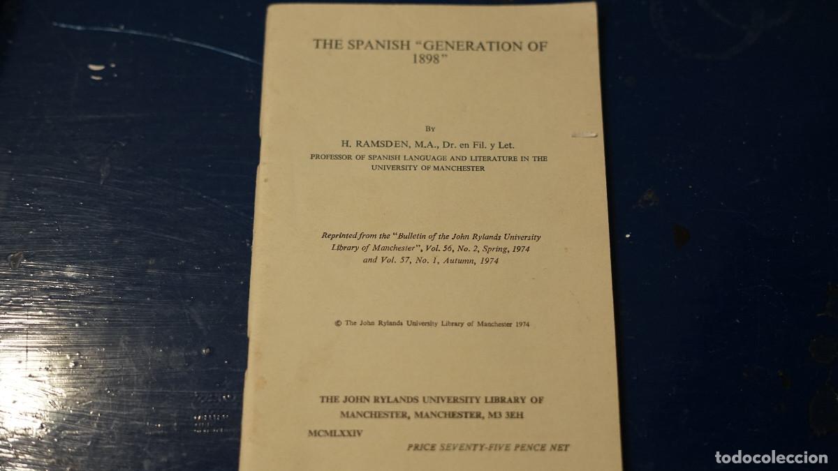 Otros art&iacute;culos de coleccionismo en papel: H. Ramdsen - The spanish generation of 1898