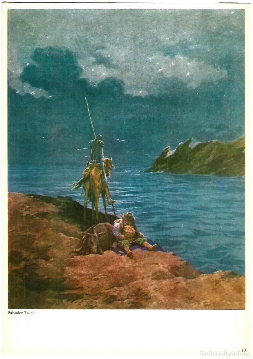 Otros art&iacute;culos de coleccionismo en papel: SALVADOR TUSELL JUAN PERUCHO AL DORSO DON QUIJOTE DE LA MANCHA 1968 LAMINA ENTELADA 30X21 M57