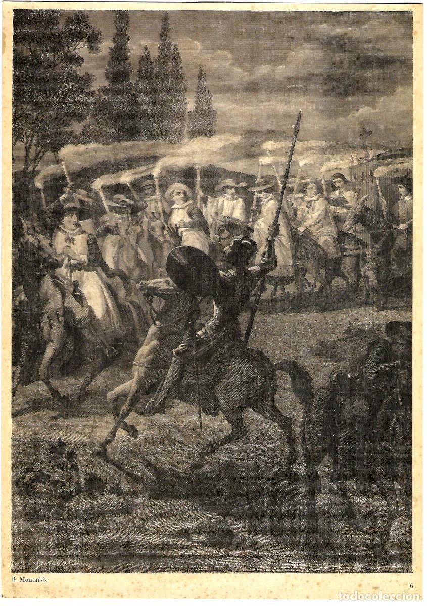 Paper Collecting Others: B MONTA&Ntilde;ES JUAN PERUCHO AL DORSO DON QUIJOTE DE LA MANCHA 1968 LAMINA ENTELADA 30X21 M57