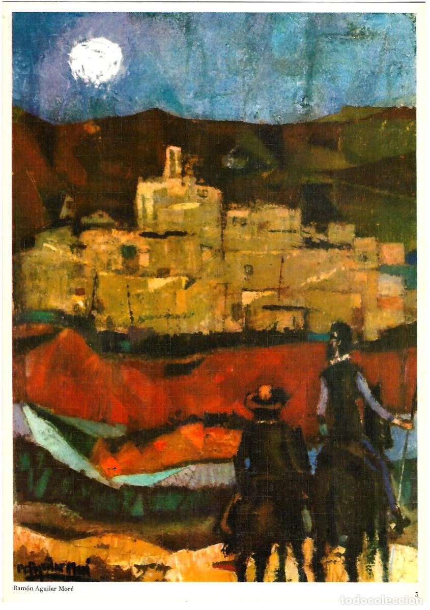 Otros art&iacute;culos de coleccionismo en papel: RAMON AGUILAR MOR&Eacute; JUAN PERUCHO AL DORSO DON QUIJOTE DE LA MANCHA 1968 LAMINA ENTELADA 30X21 M57