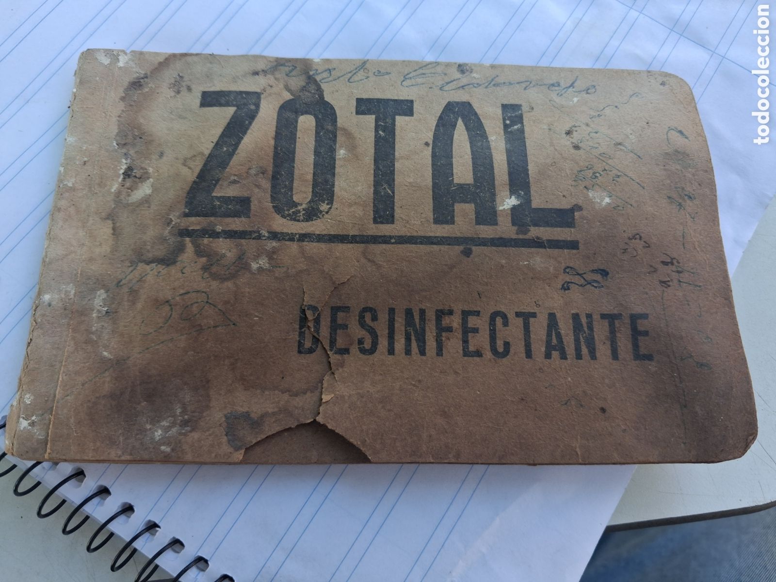 Otros art&iacute;culos de coleccionismo en papel: ANTIGUO LIBRO DE REGRISTRO DE ZOTAL