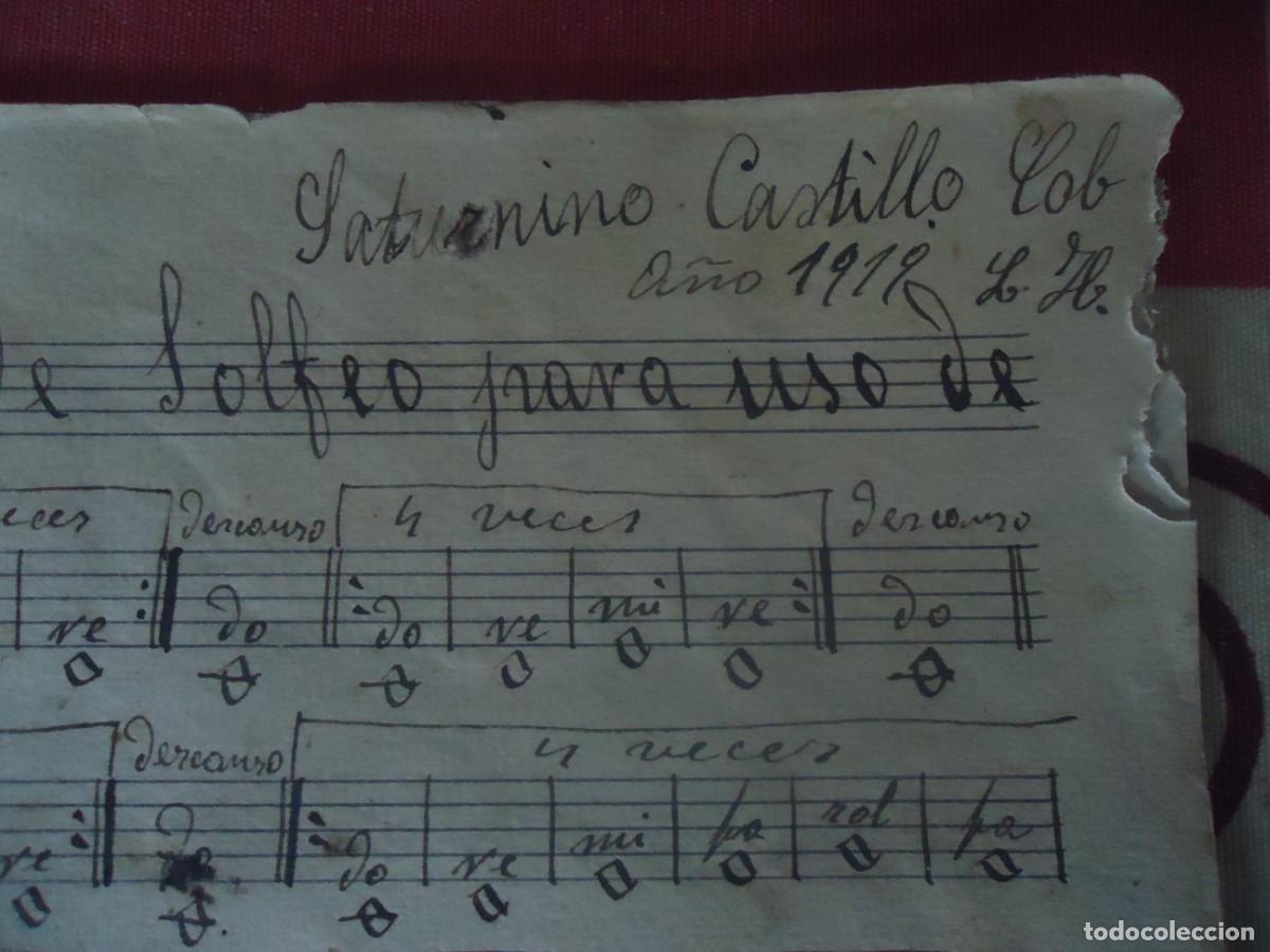 Otros art&iacute;culos de coleccionismo en papel: CUADERNO DE SOLFEO DEL A&Ntilde;O 1919 - Foto 2