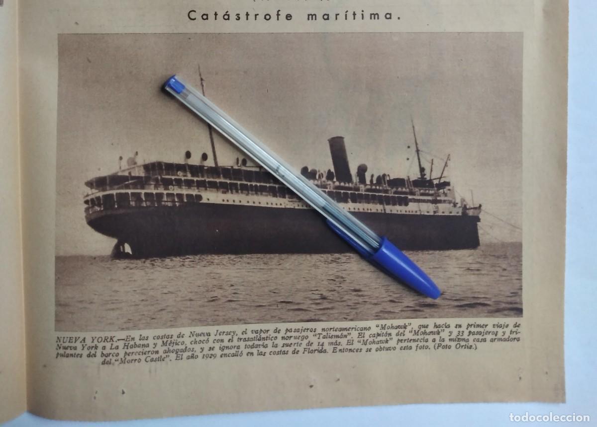 Otros art&iacute;culos de coleccionismo en papel: BARCO VAPOR DE PASAJEROS MOHAWK ENCALLADO 1929 ACCIDENTE CON EL TRASATL&Aacute;NTICO TALISM&Aacute;N 1935