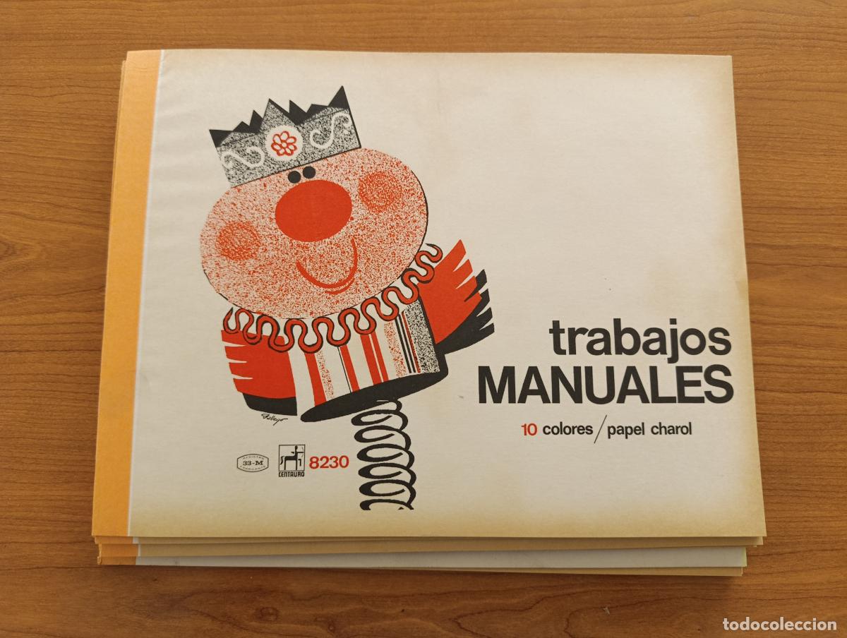 Outros artigos de papel: TRABAJOS MANUALES PAPEL CHAROL CENTAURO. 10 COLORES. LOTE DE 10 CUADERNOS IGUALES. DE TIENDA