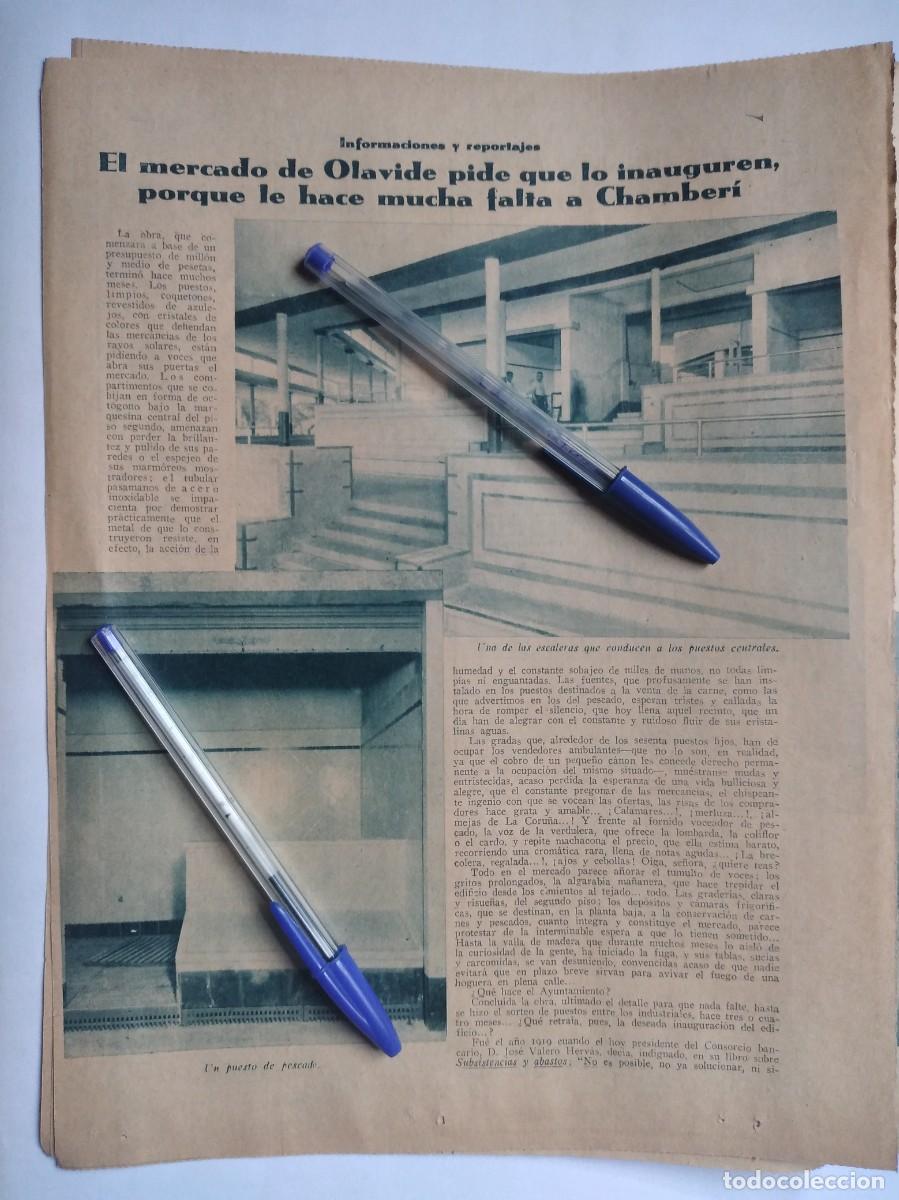 Otros art&iacute;culos de coleccionismo en papel: MADRID EL MERCADO DE OLAVIDE PIDE QUE LO INAUGUREN HACE FALTA EN CHAMBER&Iacute; DOS P&Aacute;GINAS DE PRENSA 1935