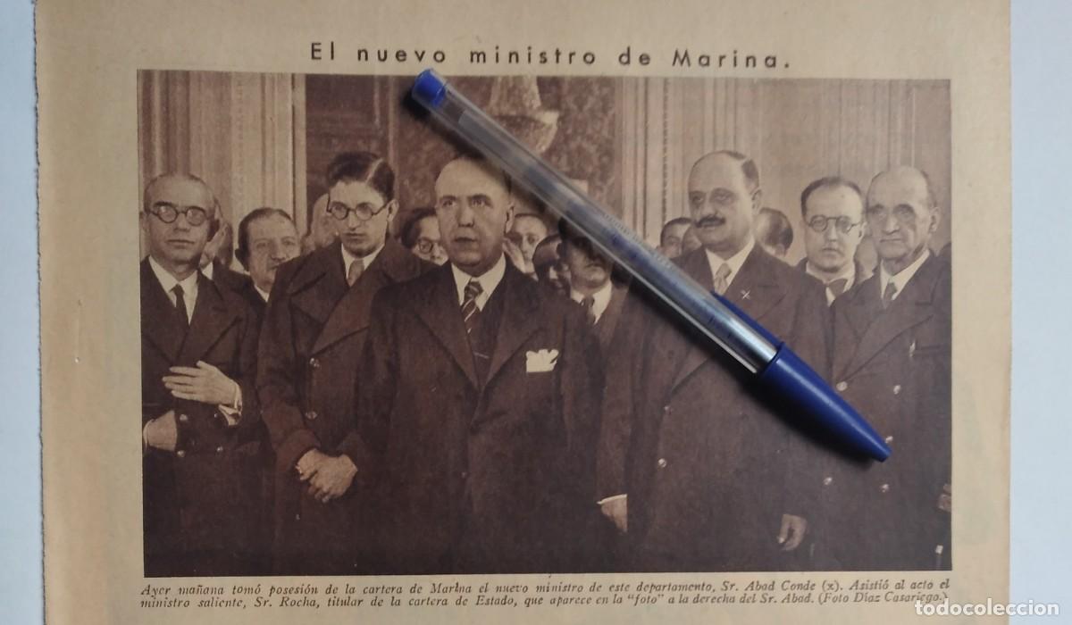 Otros art&iacute;culos de coleccionismo en papel: GERARDO ABAD CONDE &Oacute;RDENES LA CORU&Ntilde;A MINISTRO DE MARINA SEGUNDA REP&Uacute;BLICA RECORTE DE PRENSA A&Ntilde;O 1935