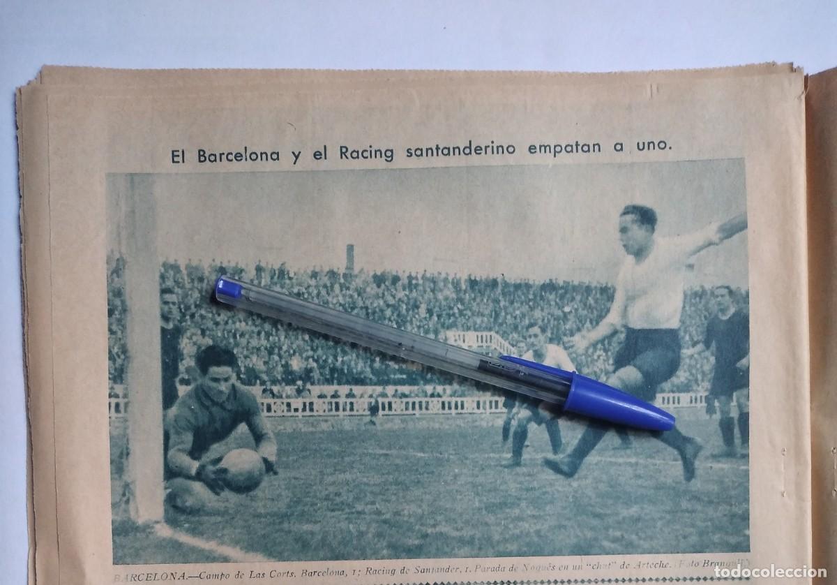 Otros art&iacute;culos de coleccionismo en papel: BARCELONA CAMPO DE F&Uacute;TBOL LAS CORTS PARTIDO RACING SANTANDER PARADA NOGUES CHUT ARTECHE A&Ntilde;O 1935