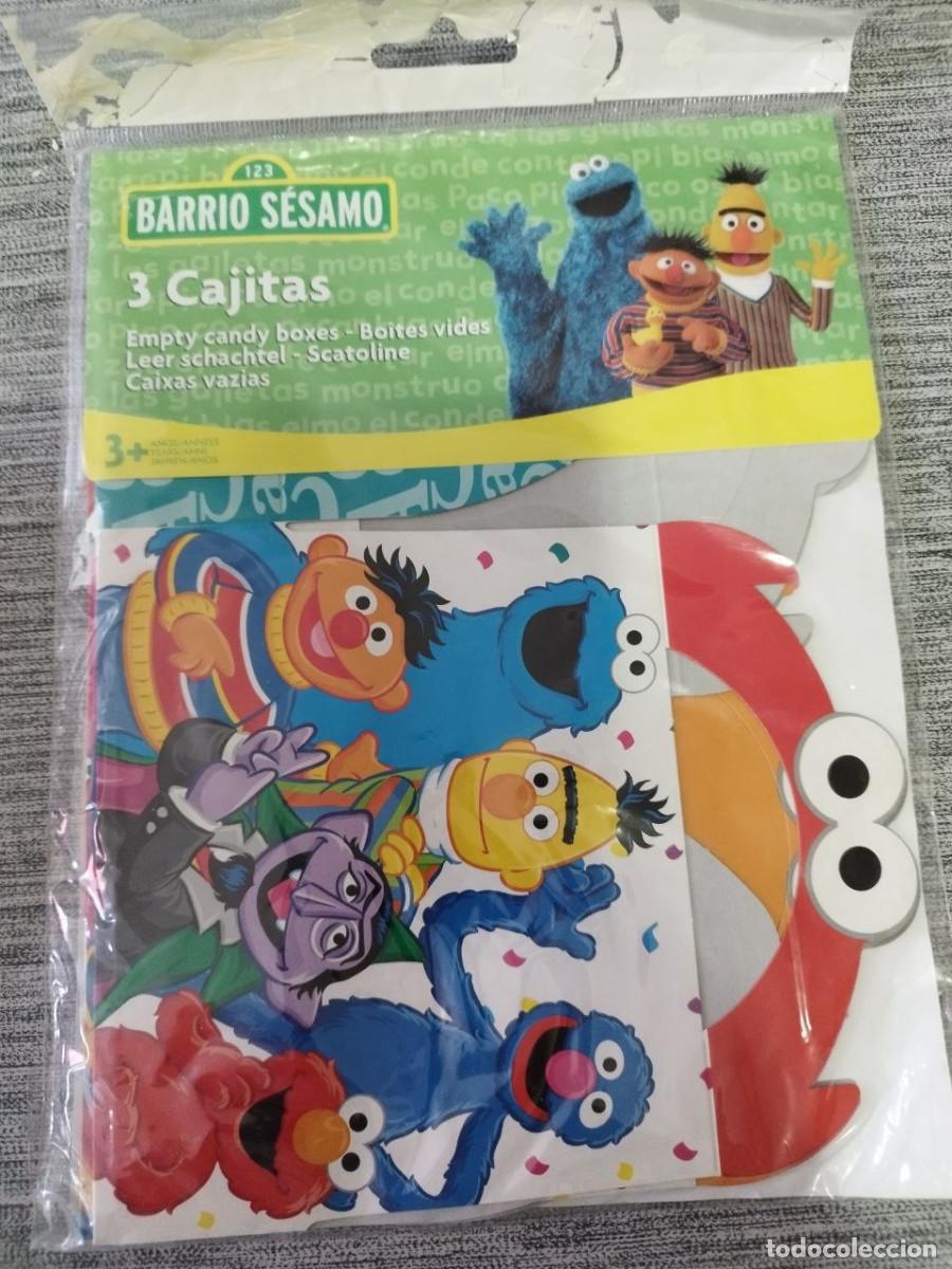 Otros art&iacute;culos de coleccionismo en papel: 3 cajitas vac&iacute;as Barrio S&eacute;samo Sesame Street 2013 nuevas en envoltorio