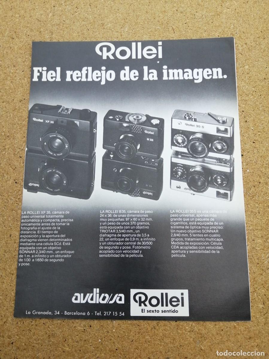 Otros art&iacute;culos de coleccionismo en papel: ANUNCIO. CAMARA FOTOGRAFICA ROLLEI