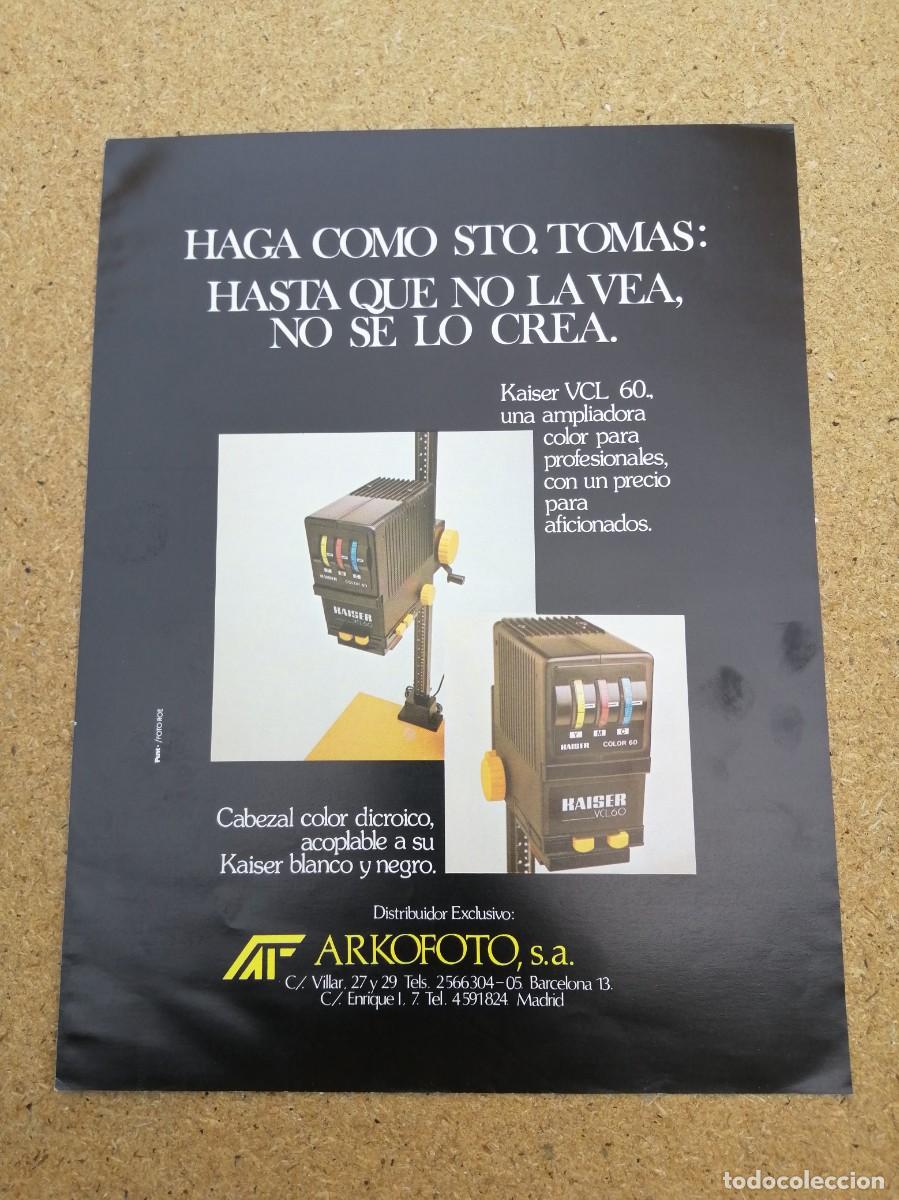 Otros art&iacute;culos de coleccionismo en papel: ANUNCIO. AMPLIADORA KAISER VCL 60