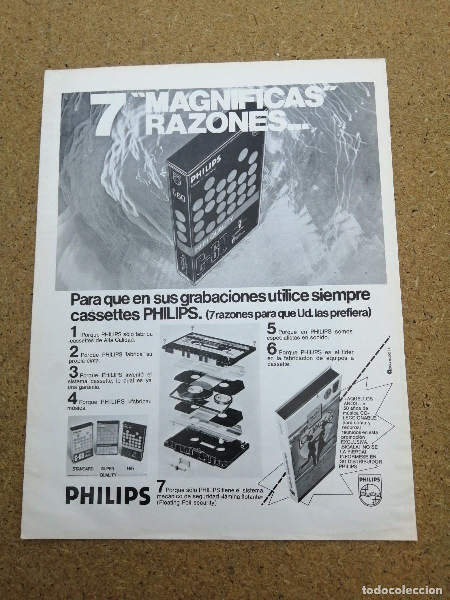 Otros art&iacute;culos de coleccionismo en papel: ANUNCIO. CASSETTE PHILIPS