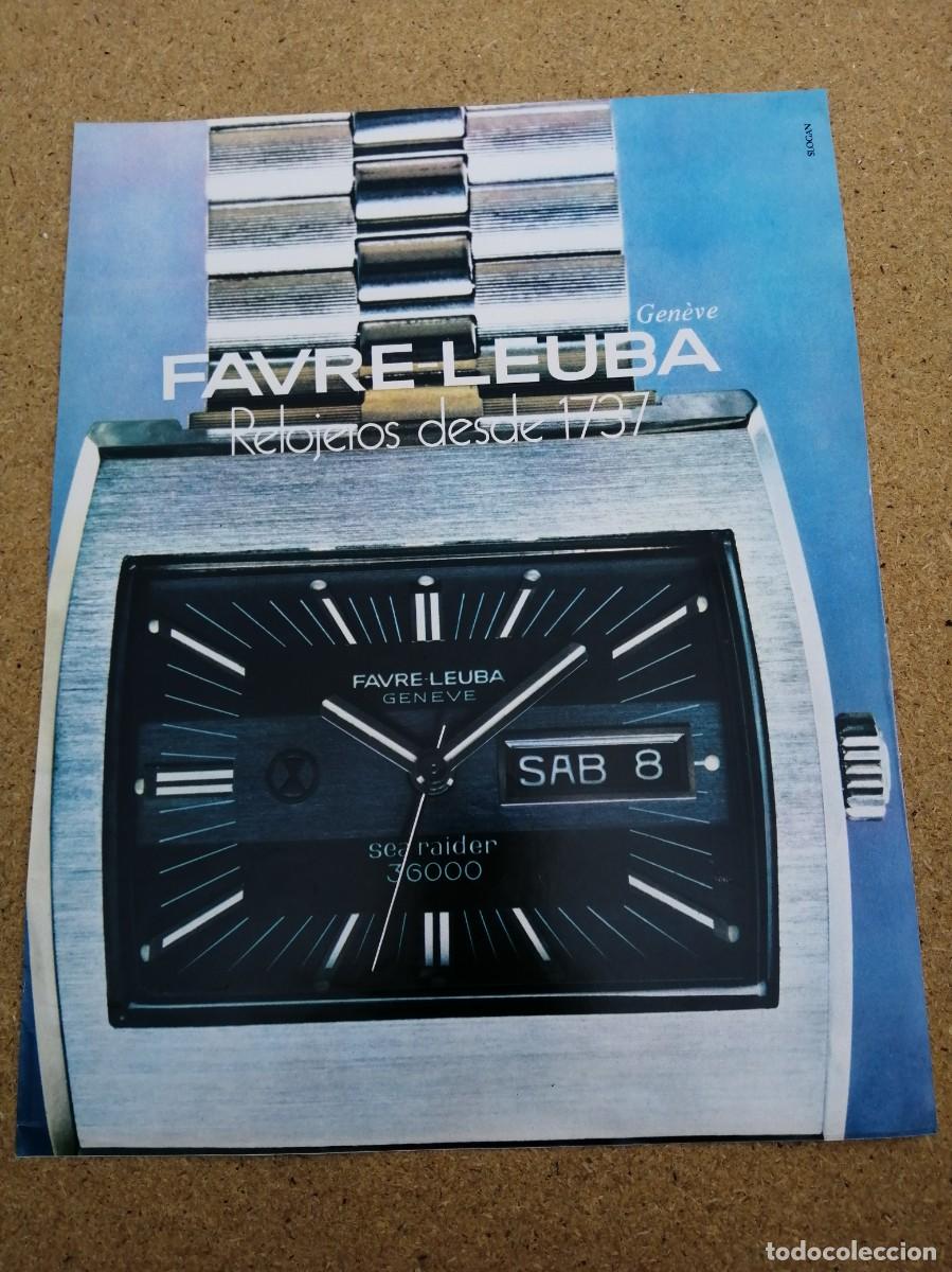Otros art&iacute;culos de coleccionismo en papel: ANUNCIO. RELOJ FAVRE LEUBA