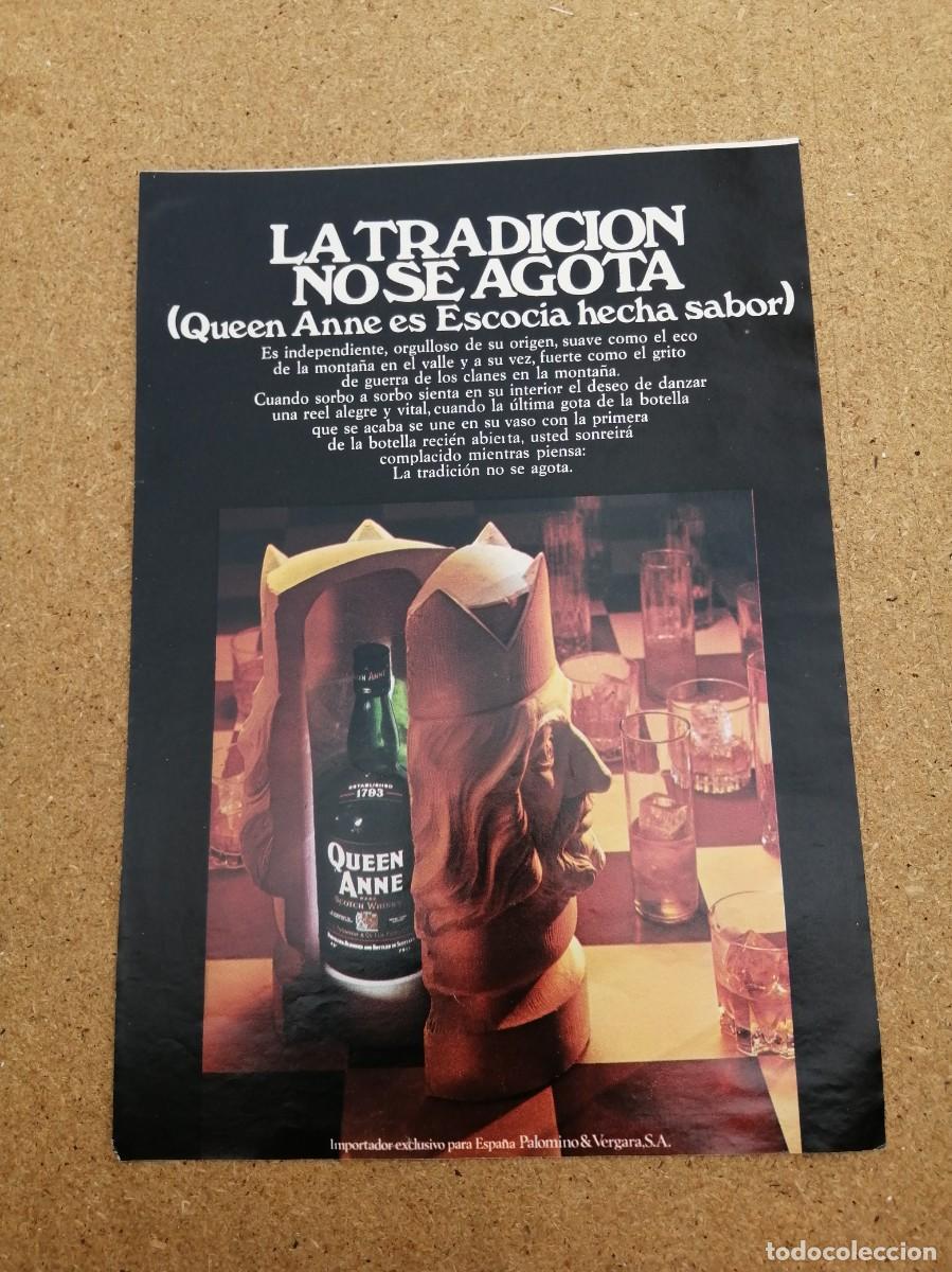 Otros art&iacute;culos de coleccionismo en papel: ANUNCIO. WHISKY QUEEN ANNE