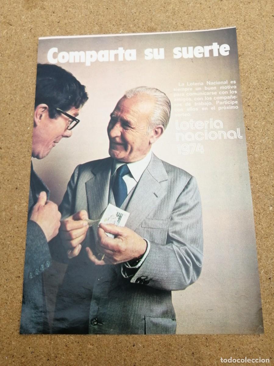 Otros art&iacute;culos de coleccionismo en papel: ANUNCIO. LOTERIA NACIONAL 1974