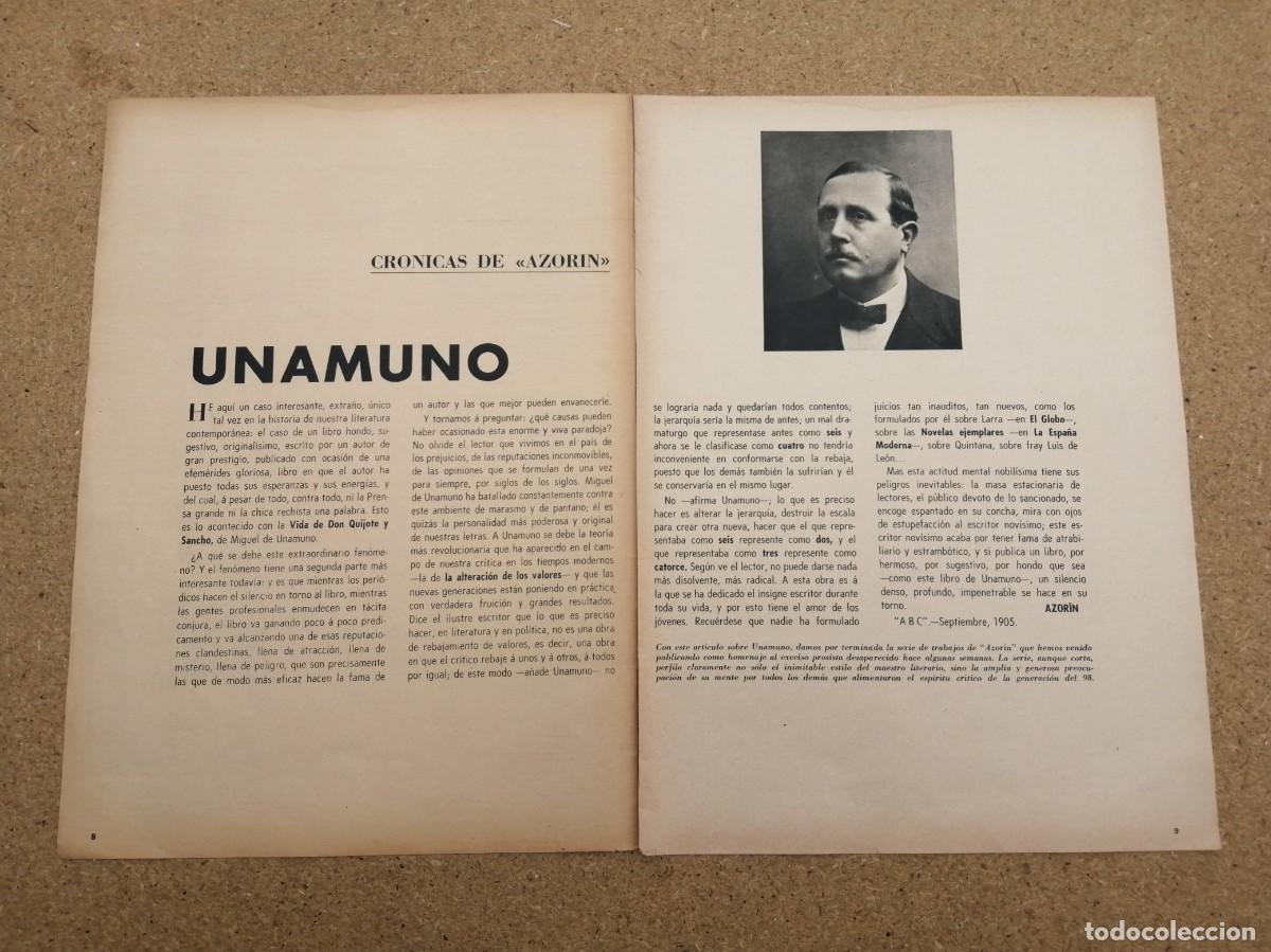 Otros art&iacute;culos de coleccionismo en papel: ARTICULO AZORIN. UNAMUNO