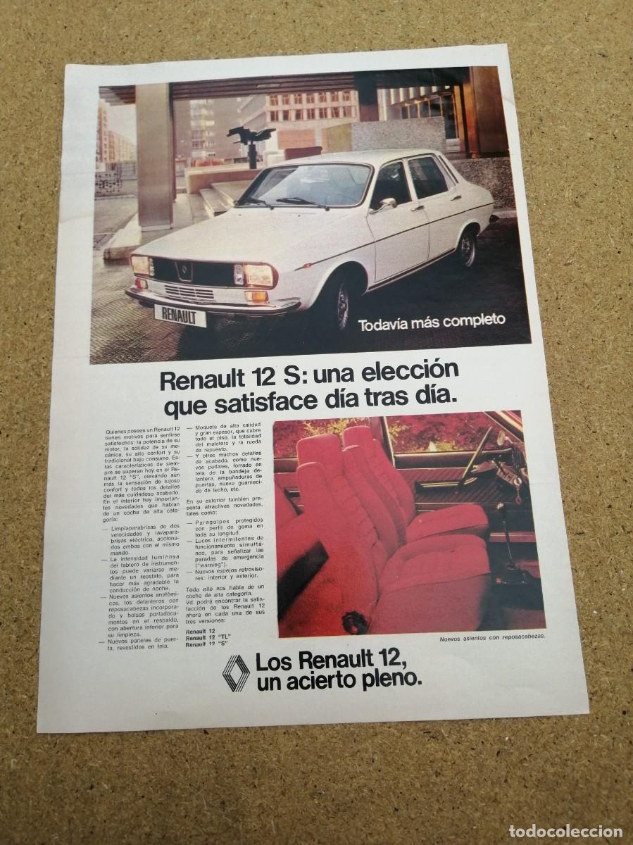 Otros art&iacute;culos de coleccionismo en papel: ANUNCIO. RENAULT 12.