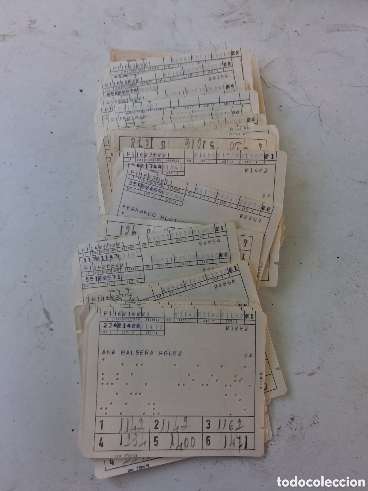 Otros art&iacute;culos de coleccionismo en papel: LOTE DE TARJETAS PERFORADAS DE ORDENADORES
