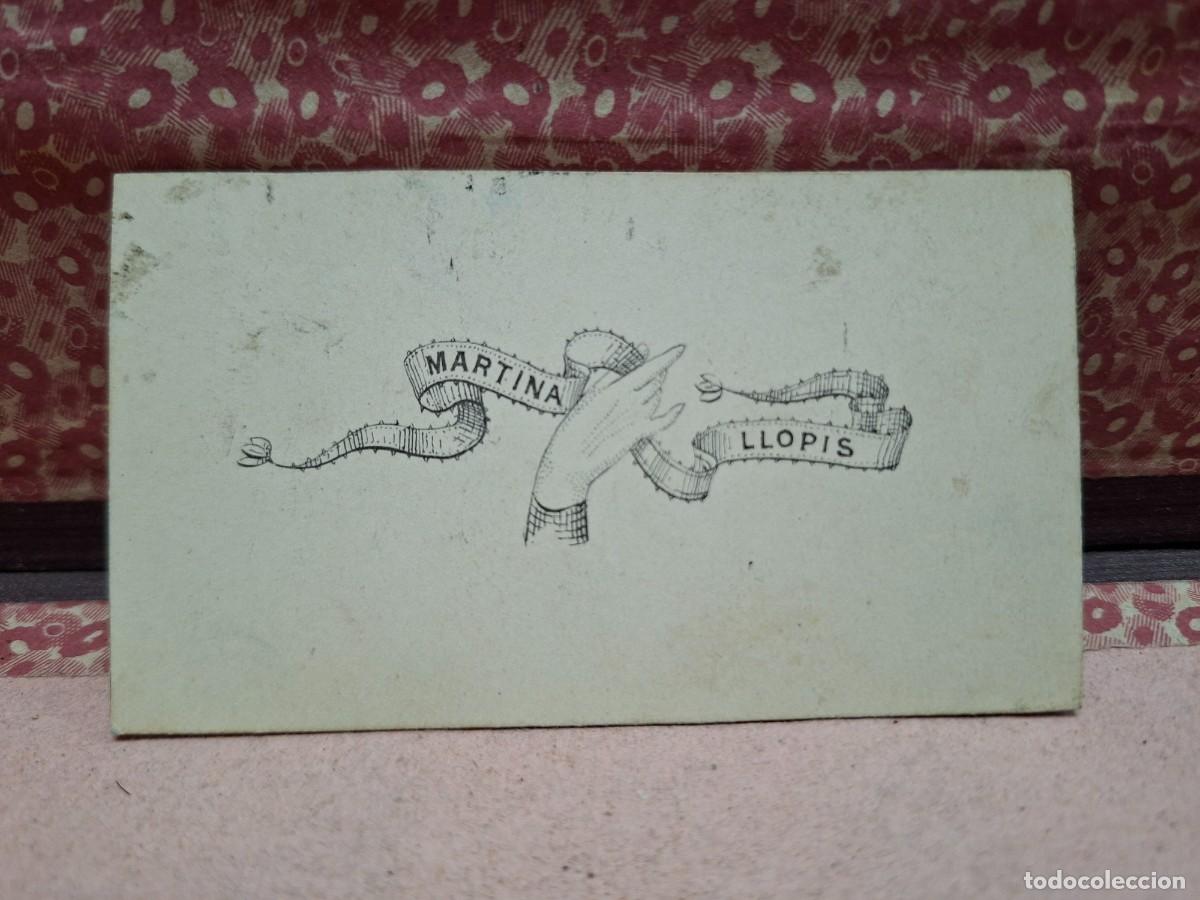 Otros art&iacute;culos de coleccionismo en papel: ANTIGUA TARJETA DE VISITA MARTINA LLOPIS S XIX ORIGEN MURCIA