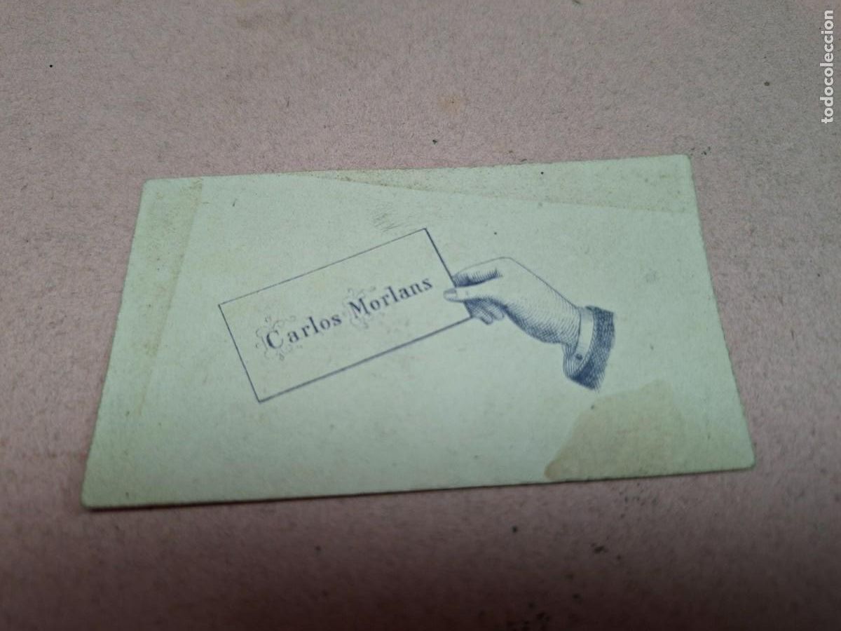 Otros art&iacute;culos de coleccionismo en papel: ANTIGUA TARJETA DE VISITA CARLOS MORLANS S XIX ORIGEN MURCIA