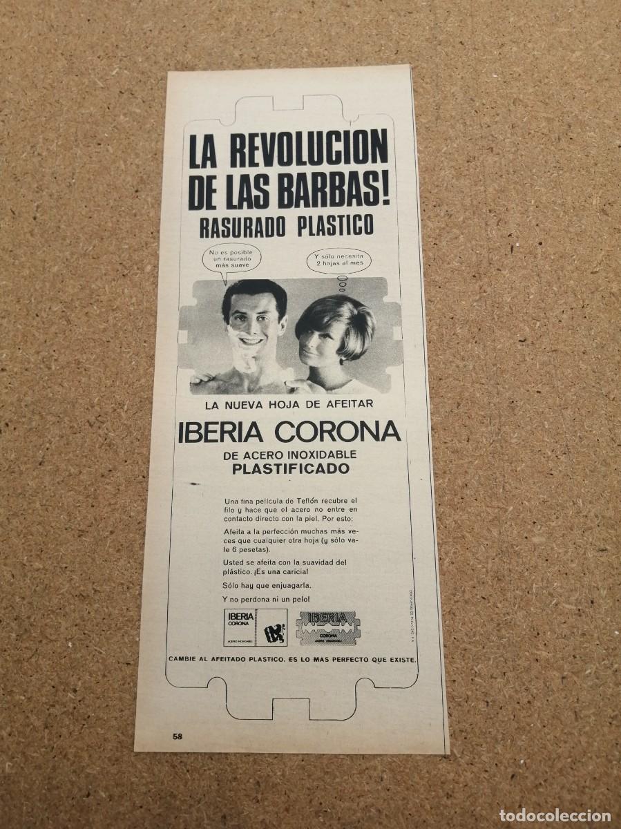 Otros art&iacute;culos de coleccionismo en papel: ANUNCIO. IBERIA CORONA, LA NUEVA HOJA DE AFEITAR