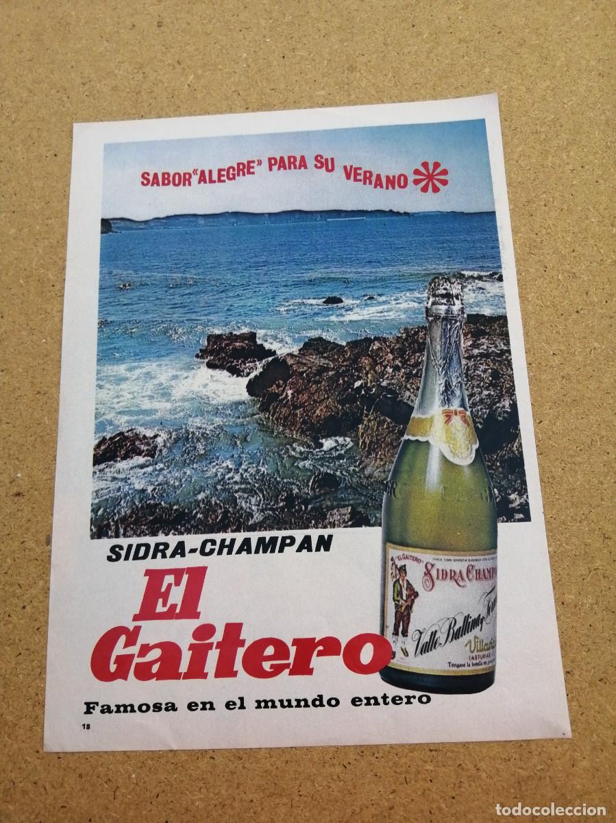 Otros art&iacute;culos de coleccionismo en papel: ANUNCIO. SIDRA EL GAITERO