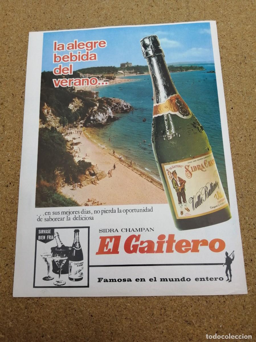 Otros art&iacute;culos de coleccionismo en papel: ANUNCIO. SIDRA EL GAITERO
