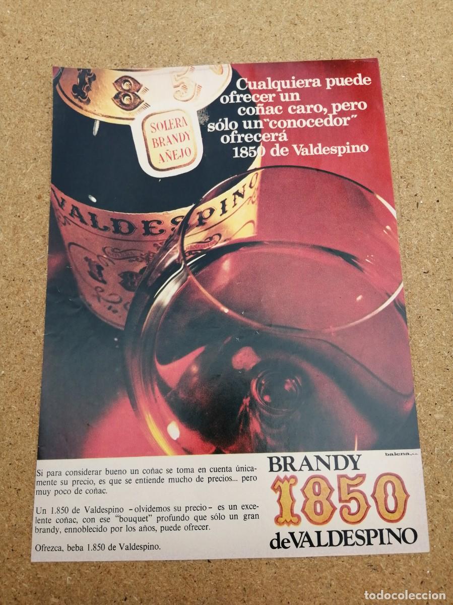 Otros art&iacute;culos de coleccionismo en papel: ANUNCIO. BRANDY 1850, DE VALDESPINO