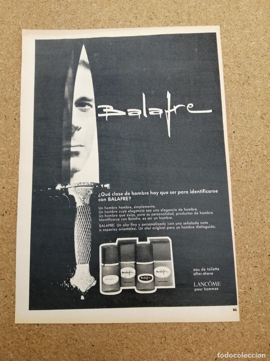 Otros art&iacute;culos de coleccionismo en papel: ANUNCIO. EAU DE TOILETTE BALAFRE