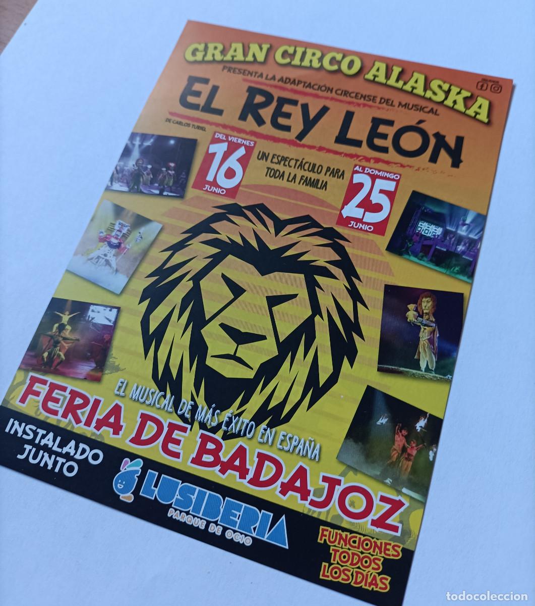 Otros art&iacute;culos de coleccionismo en papel: circo alaska espectaculo rey leon flyer badajoz publicidad publicitario hoja