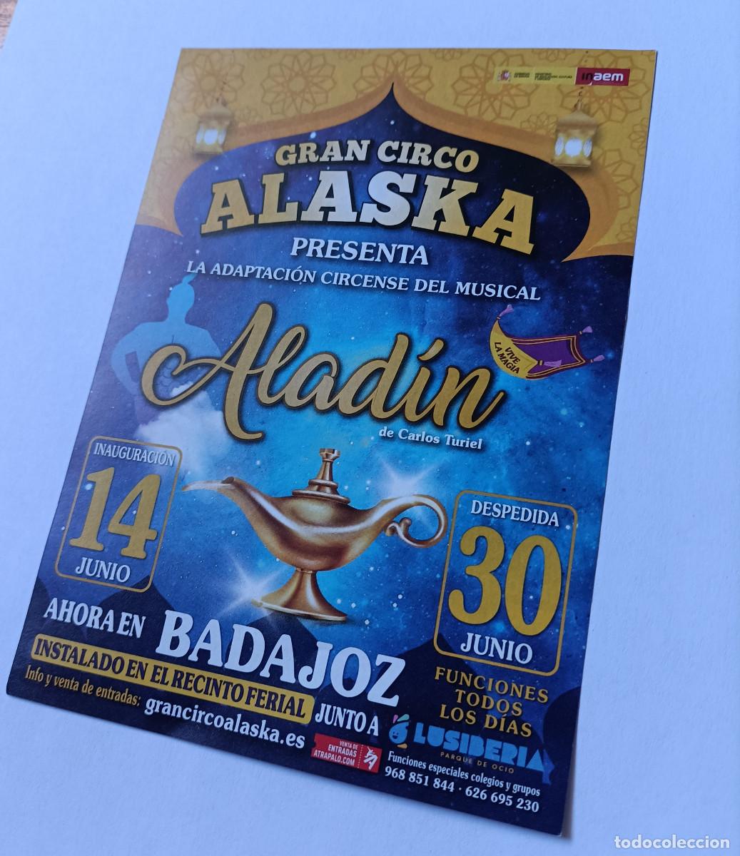 Otros art&iacute;culos de coleccionismo en papel: circo alaska espectaculo aladdin aladin flyer badajoz publicidad publicitario hoja