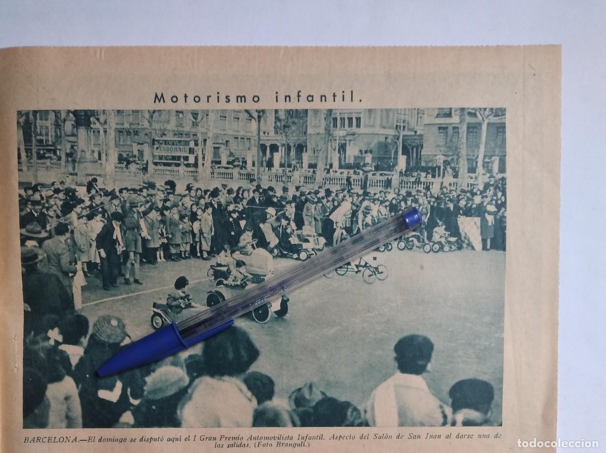 Otros art&iacute;culos de coleccionismo en papel: BARCELONA I PRIMER GRAN PREMIO AUTOMOVILISTA INFANTIL SAL&Oacute;N DE SAN JUAN RECORTE DE PRENSA A&Ntilde;O 1935